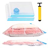 FYY Bolsas de Vacío, Sacos, 4 Piezas Bolsas de Vacío Bolsas de Vacío Reutilizables para Ahorro de Espacio Ropa para Contener Ropa, Sábanas, Edredones, Almohadas con Bomba de Aire Manual (100x80cm + 80x60cm)